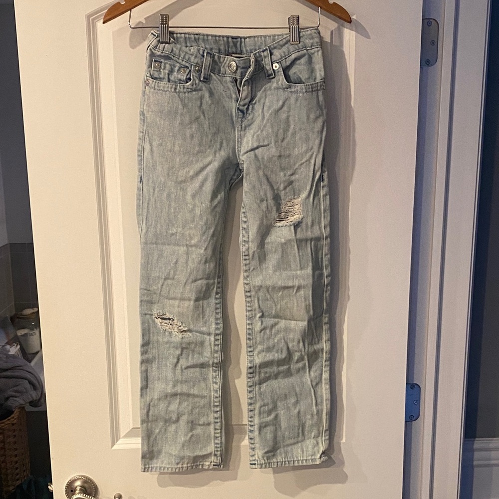 True Religion Light Blue Section Straight Jeans